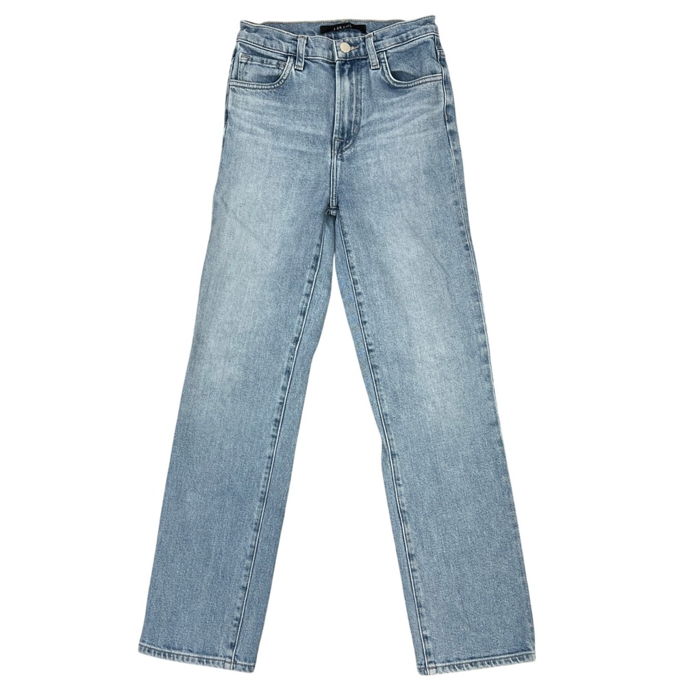 J Brand Jules‎ Straight Jeans 24 Marcella Light Wash High-Rise Stretch Denim USA